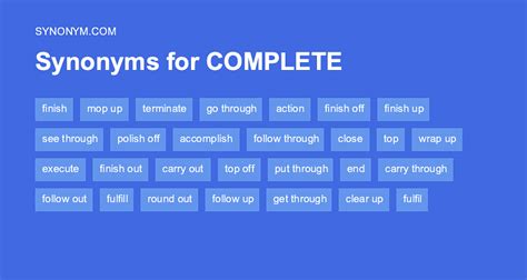 better word for complete.